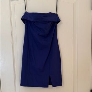 Hello Molly Strapless Royal Blue Mini Dress